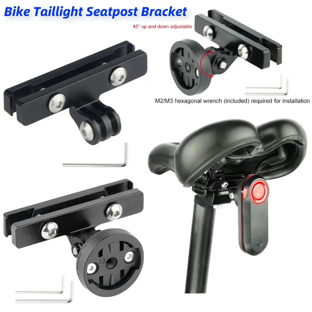 Bike Tail Light - Bike Taillight Seatpost Bracket Adjustable Angle