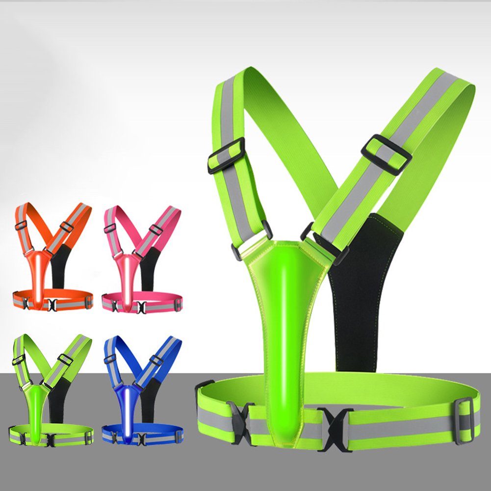 LED Running Vest USB Rechargea - Cycling Gear Clothing ulasan dan harga