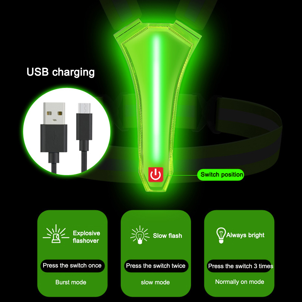 LED Running Vest USB Rechargea - Cycling Gear Clothing ulasan dan harga