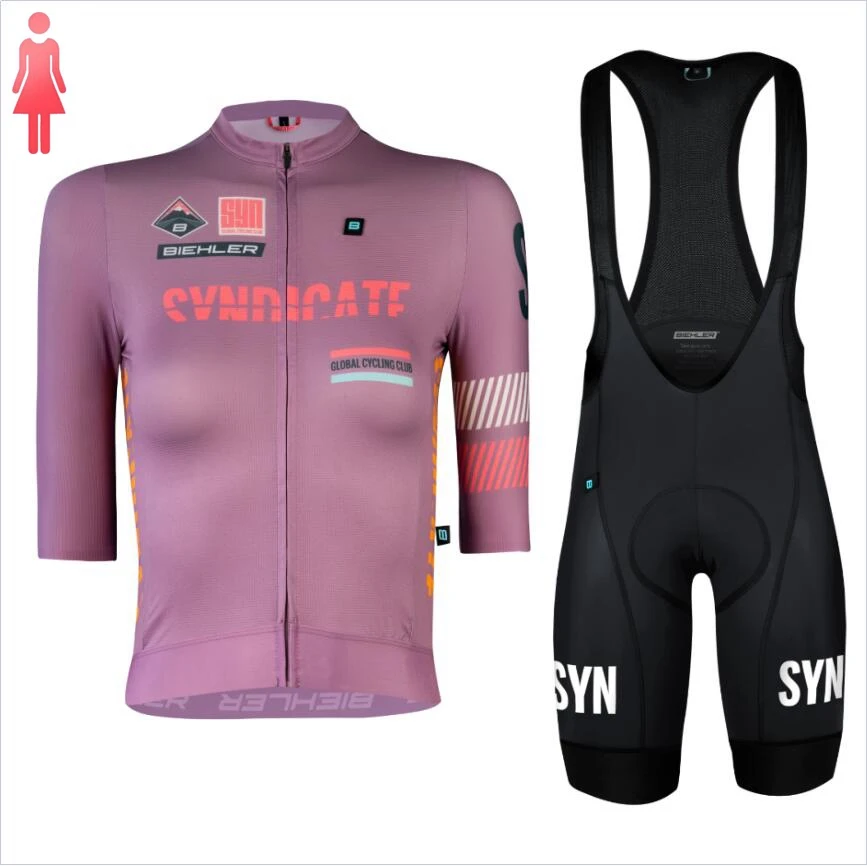 SYN Purple short sleeve Jersey - Cycling Gear Lycra ulasan dan harga