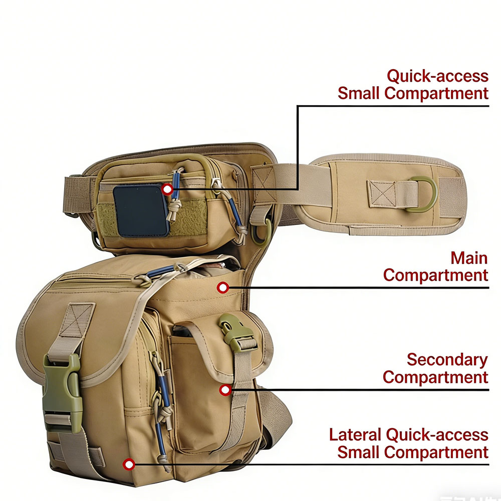 Tactical Drop Leg Bag Motorcyc - Cycling Gear Pouch ulasan dan harga