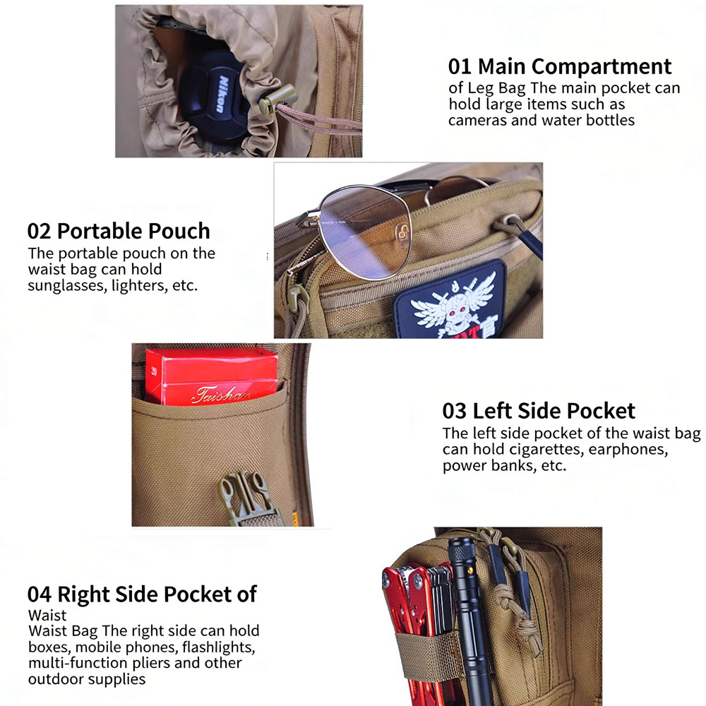 Tactical Drop Leg Bag Motorcyc - Cycling Gear Pouch ulasan dan harga