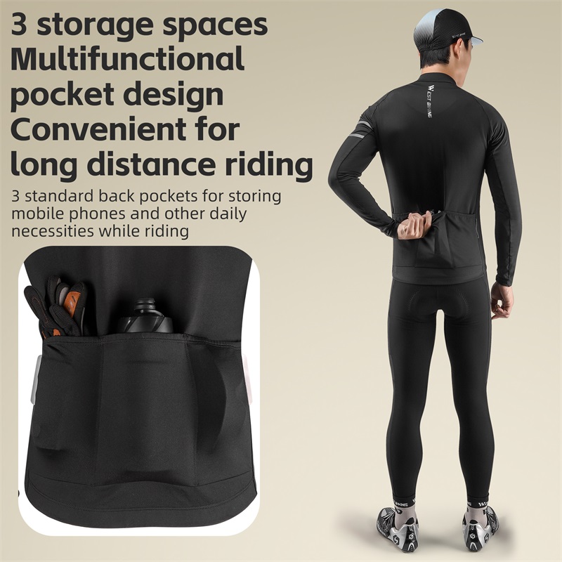 WEST BIKING Winter Fleece Cycl - Cycling Gear Lycra ulasan dan harga