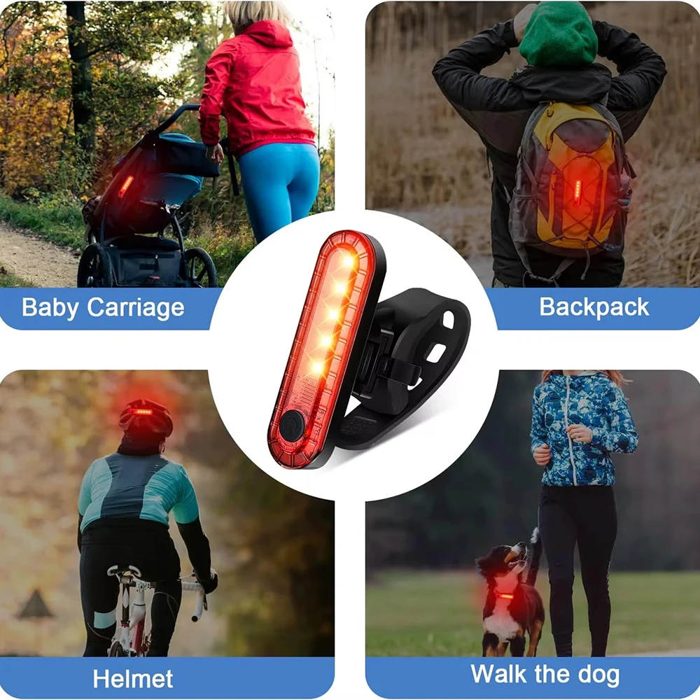 Bike Rear Tail Light USB Recha - Bicycle Helmet ulasan dan harga