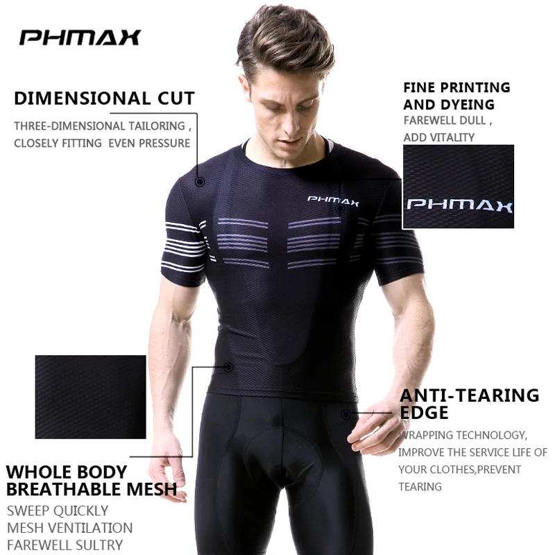 PHMAX Men's Cycling Quick-dryi - Cycling Gear Clothing ulasan dan harga