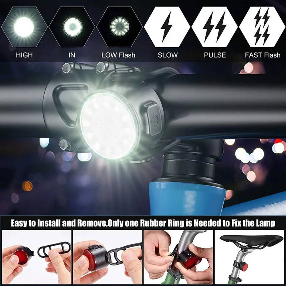 USB Rechargeable Waterproof LE - Bike Tail Light ulasan dan harga