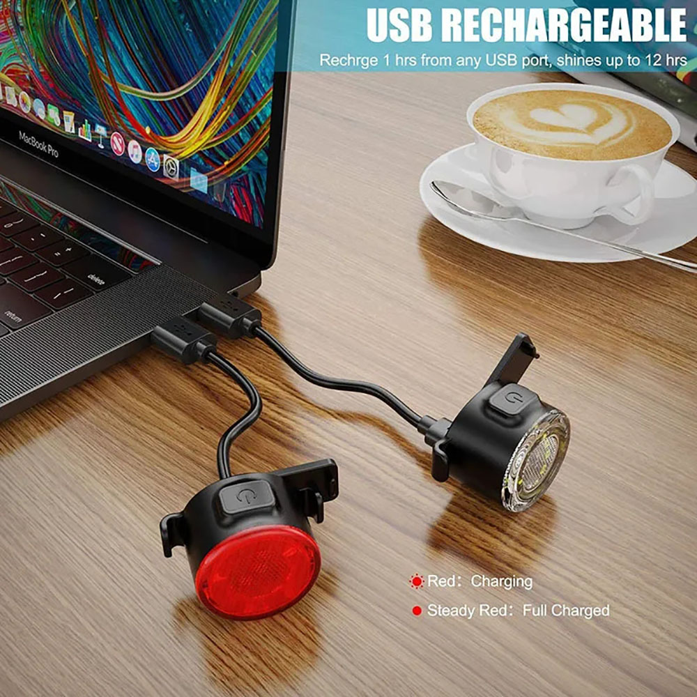 USB Rechargeable Waterproof LE - Bike Tail Light ulasan dan harga